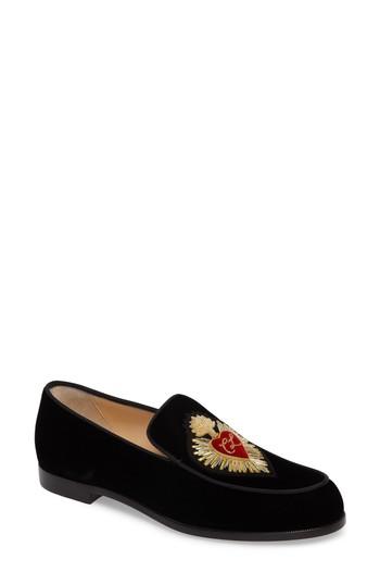 Women's Christian Louboutin Perou Corazon Loafer Us / 37eu - Black