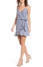 Women's The Fifth Label Voyage Stripe Wrap Dress - Blue