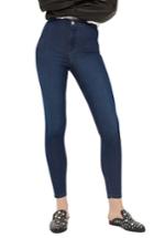 Women's Topshop Joni Petite Jeans W X 30l (fits Like 24w) - Blue