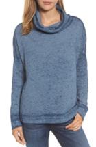 Women's Caslon Burnout Back Pleat Sweatshirt - Blue