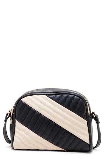 Sole Society Linza Faux Leather Crossbody Bag - Black