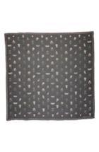 Women's Alexander Mcqueen Medieval Flower Silk Scarf, Size - Black