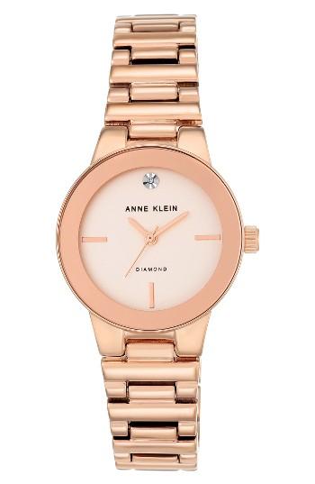 Women's Anne Klein Diamond Dial Bracelet Watch, 30mm