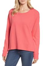 Women's Caslon Side Slit Relaxed Sweatshirt - Pink