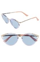 Women's Quay Australia Hearsay 65mm Cat Eye Sunglasses - Blue/ Blue