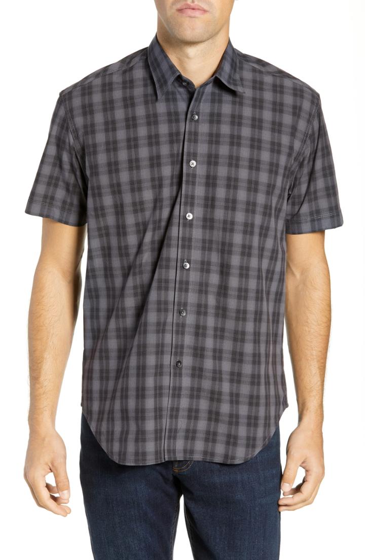 Men's Coastaoro Blaya Regular Fit Short Sleeve Sport Shirt - Black