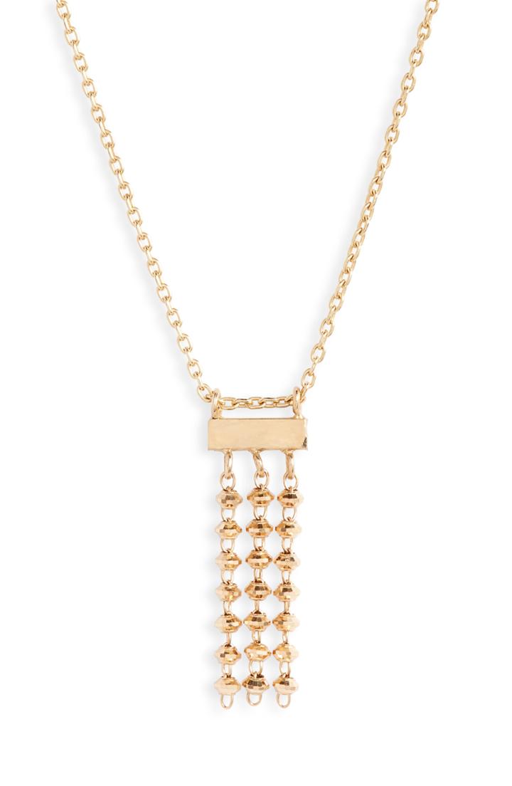 Women's Poppy Finch Shimmer Baby Tassel Necklace