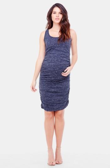 Women's Ingrid & Isabel 'marble' Ruched Maternity Dress - Blue