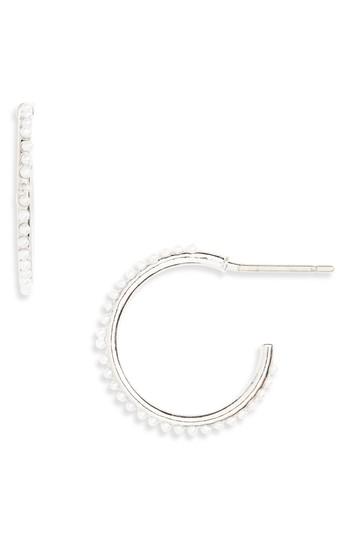 Women's Topshop Imitation Pearl Hoop Earrings