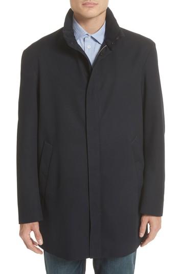 Men's Emporio Armani Navy Topcoat Us / 50 Eur - Blue