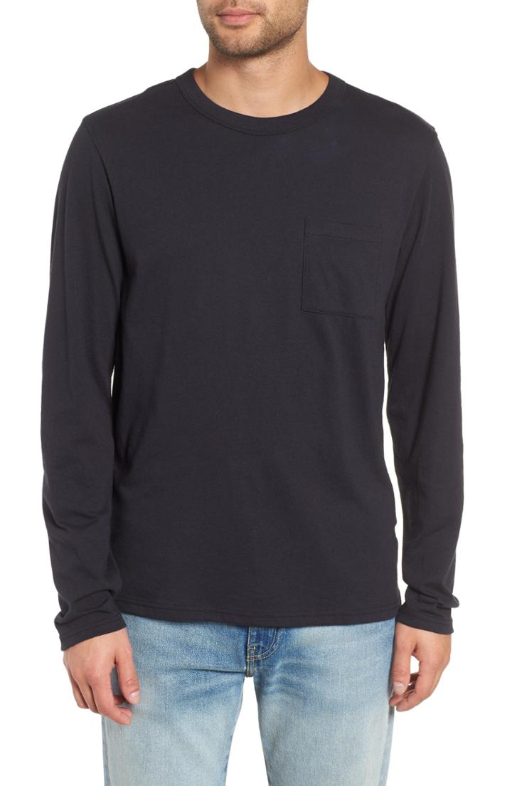 Men's The Rail Long Sleeve Pocket T-shirt, Size - Black