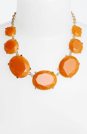 Tasha Frontal Necklace Orange/ Gold