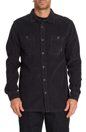 Men's Billabong Wave Washed Corduroy Shirt - Black