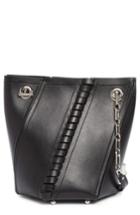 Proenza Schouler Mini Hex Whipstitch Leather Bucket Bag - Black