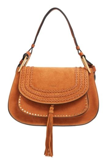 Chloe 'hudson' Studded Suede Shoulder Bag -