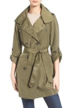Women's French Connection Drape Back Trench Coat - Beige