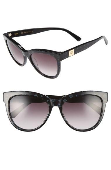 Women's Mcm 56mm Retro Sunglasses - Black Visetos