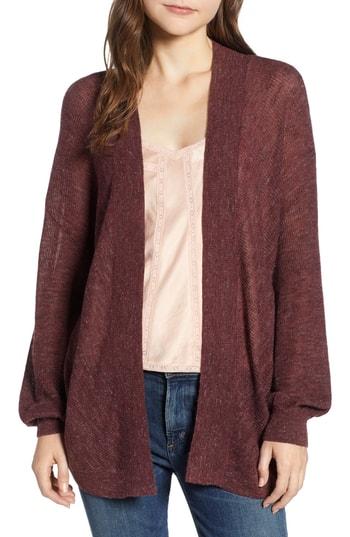 Women's Hinge Dolman Sleeve Cardigan - Red