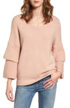 Women's French Connection Urban Flossy Ruffle Sleeve Sweater - Pink