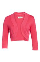 Women's Eliza J Open Front Bolero Cardigan - Pink