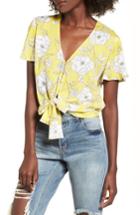 Women's Knot Front Shirt - Yellow