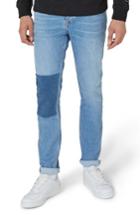 Men's Topman Patch Stretch Skinny Jeans X 32 - Blue