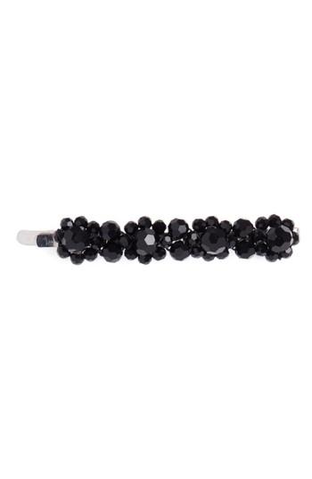 Simone Rocha Little Flower Beaded Hair Clip, Size - Black