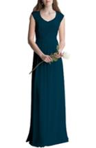 Women's #levkoff Lace Bodice A-line Gown - Blue