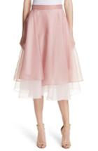 Women's Milly Layered Organza A-line Skirt - Pink