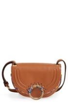 Sam Edelman Rio Calfskin Crossbody Bag - Beige