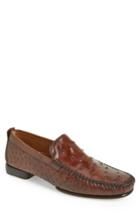 Men's Mezlan 'rollini' Ostrich Leather Loafer .5 M - Brown