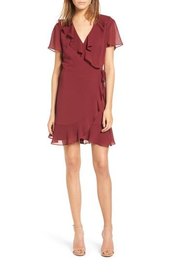 Women's Colie Ruffle Wrap Dress - Red