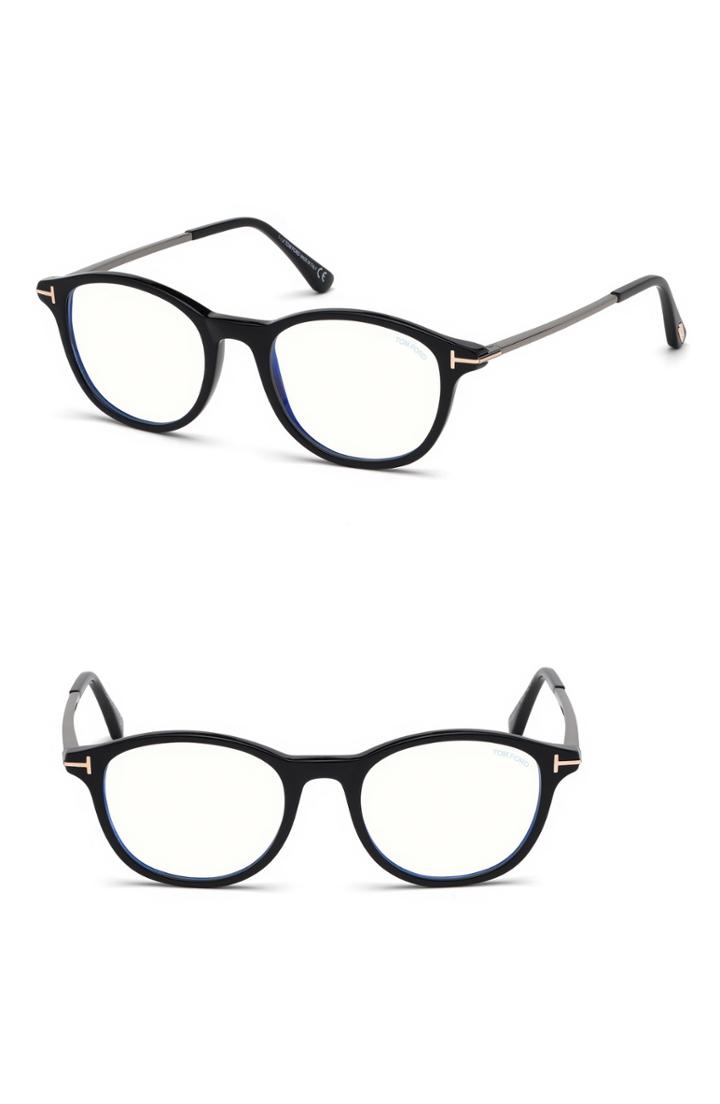 Men's Tom Ford 50mm Blueblock Sunglasses - Shiny Black/ Blue Block