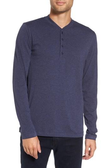 Men's Slate & Stone Long Sleeve Henley T-shirt, Size - Blue