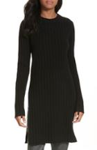 Women's Joseph Ribbed Wool Blend Sweater Dress - Black