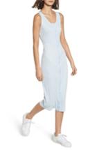 Women's Bp. Snap Front Midi Dress, Size - Blue