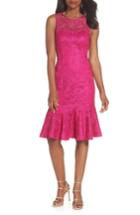 Women's Eliza J Sleeveless Lace Sheath Dress - Pink