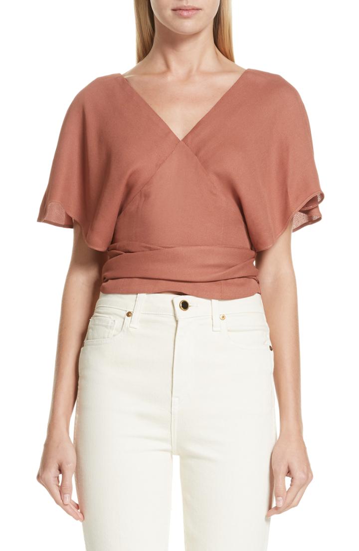 Women's Halogen Lace Flutter Top - Ivory