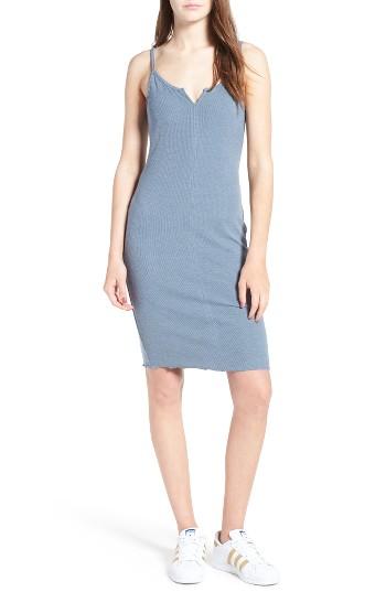 Women's One Clothing Ribbed Body-con Slipdress - Grey