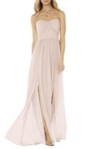 Women's Social Bridesmaids Strapless Georgette Gown - Pink