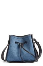 3.1 Phillip Lim Mini Soleil Denim & Leather Bucket Bag - Blue