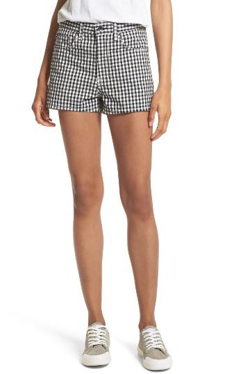 Women's Rag & Bone Justine Gingham Shorts - Black