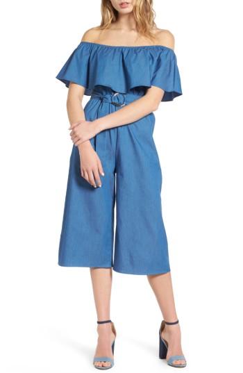 Women's Everly Ruffle Chambray Jumpsuit