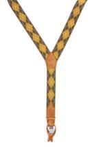 Men's Magnanni Diamond Suspenders, Size - Brown / Cognac