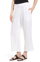Women's Eileen Fisher Straight Leg Organic Cotton Pants - White