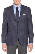 Men's Peter Millar Classic Fit Check Wool Sport Coat L - Grey