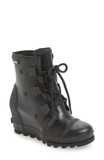 Women's Sorel Joan Wedge Rain Boot M - Black