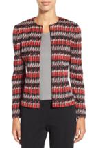 Women's Ming Wang Stripe Jacquard Knit Jacket