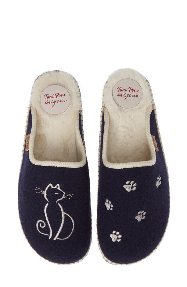Women's Toni Pons Mysen Faux Fur Lined Espadrille Slipper -8.5us / 39eu - Blue