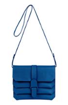 Senreve Pebbled Leather Crossbody Bag - Blue